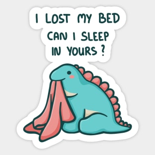 Stegosaurus with blanket, Chuck, dinosaur, dino Sticker